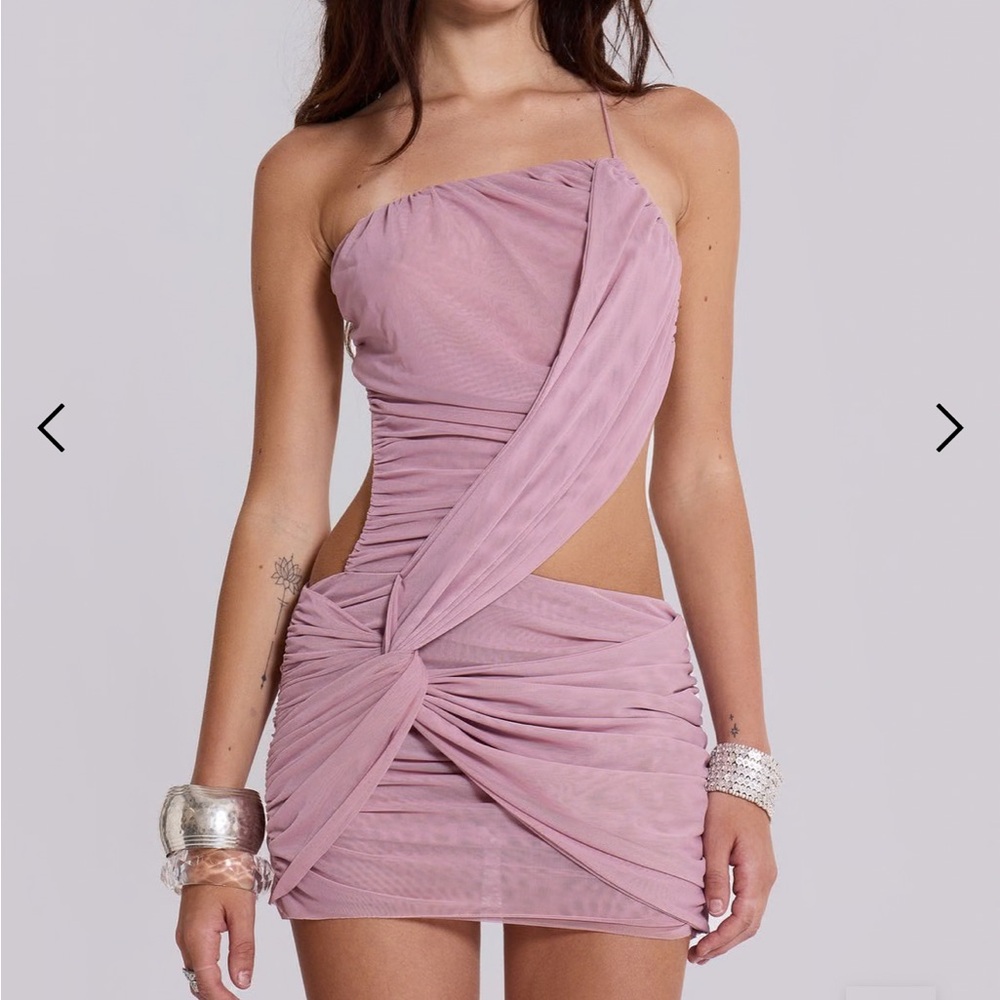 Jaded London Allegra Pink Draped Dress